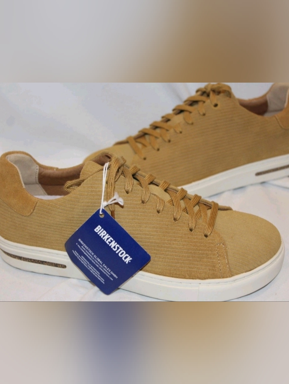 Birkenstock Tan Corduroy Low-Top Sneakers